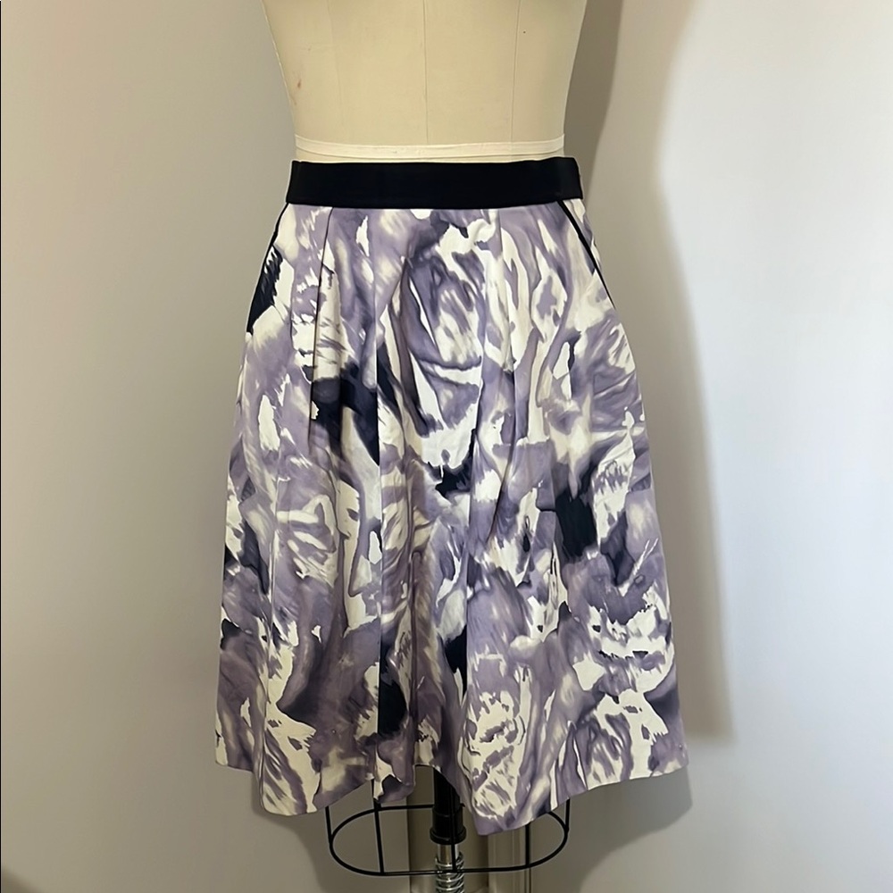 Elegant Purple Floral Skirt